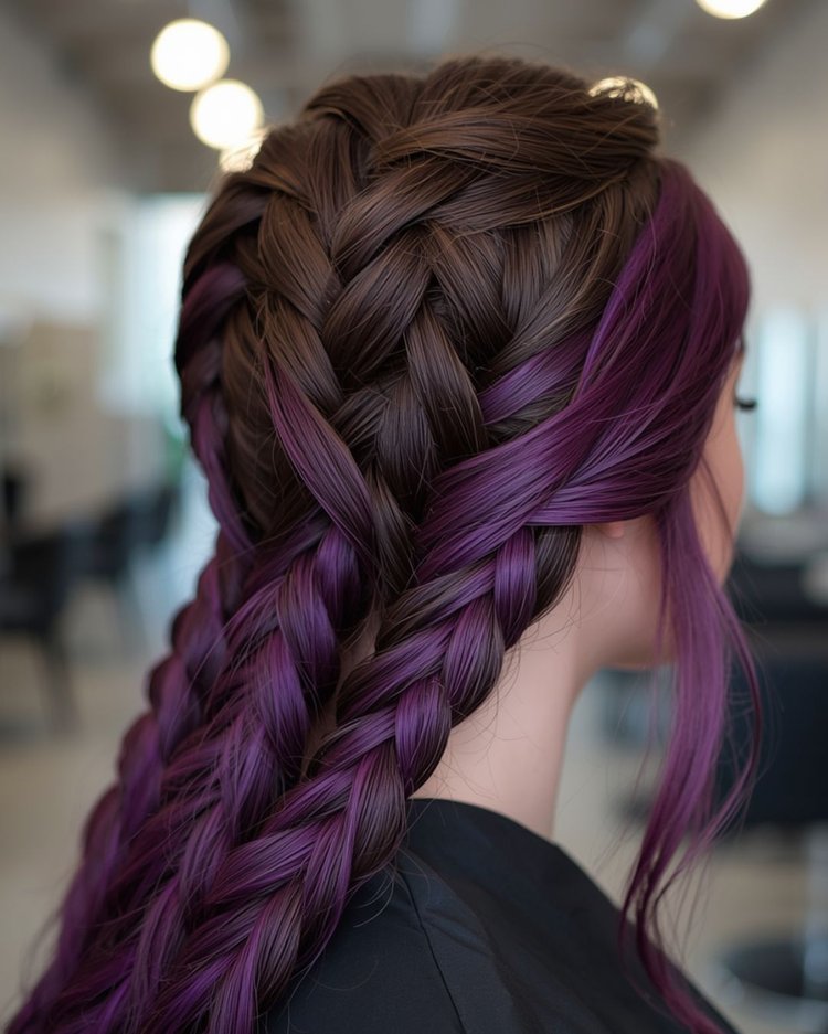 Purple Hair Extensions for Braiding | Cliphair UK