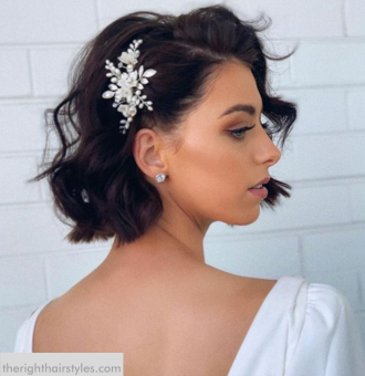How To Dress Up A Bob Hairstyle For A Wedding