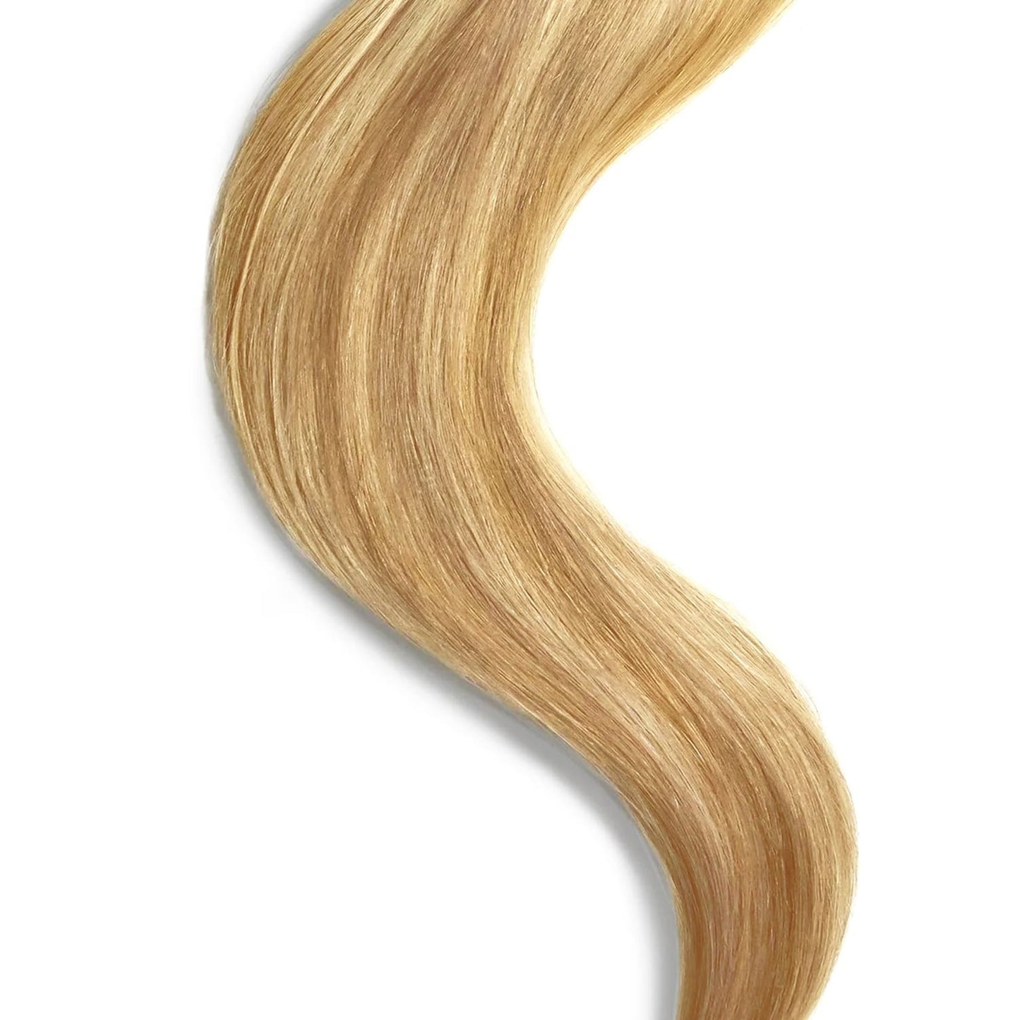 Natural Sandy Blonde (#12/16/613) Tape In Hair Extensions: extension close up