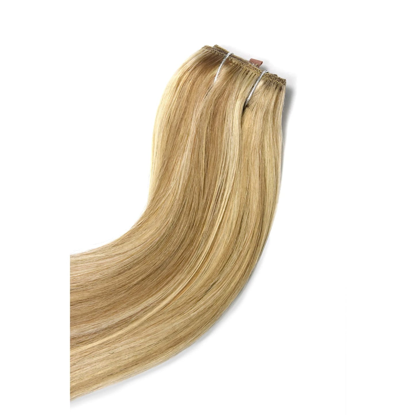 Biscuit Blondey (#18/613) Quad Weft Hair Extensions: extension close up