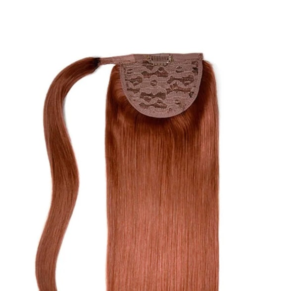 Dark Auburn #33 Wrap Around Ponytail: Attachment method
