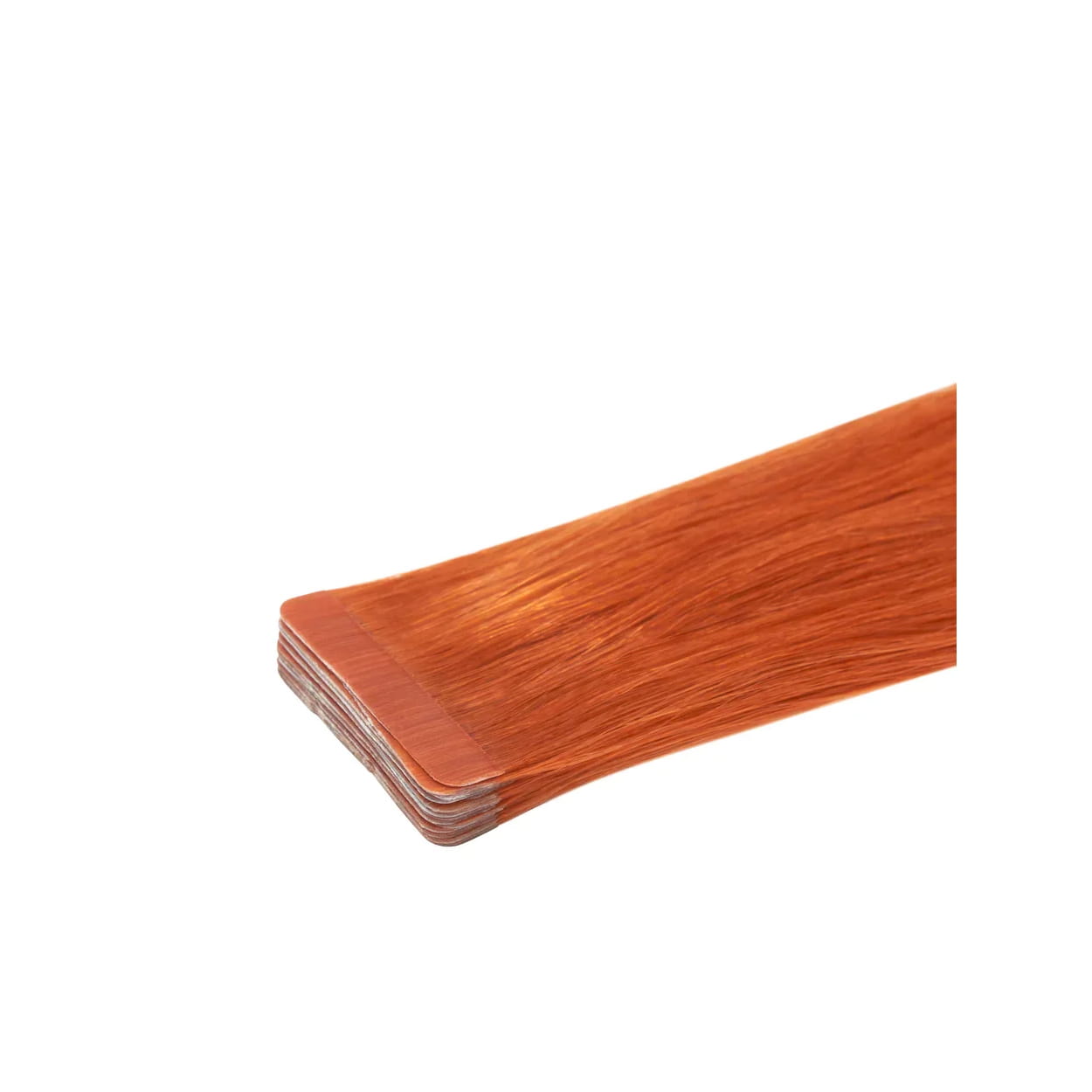 Flaming Ginger (#350) Remy Royale Tape In Hair Extensions: hair extension close up