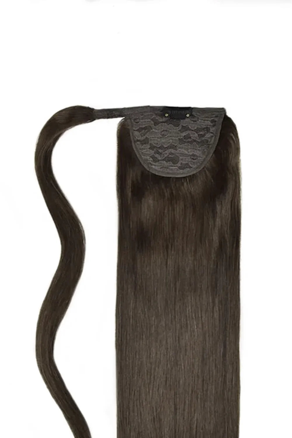 Dark Brown Ponytail Hair Extensions: attachment method