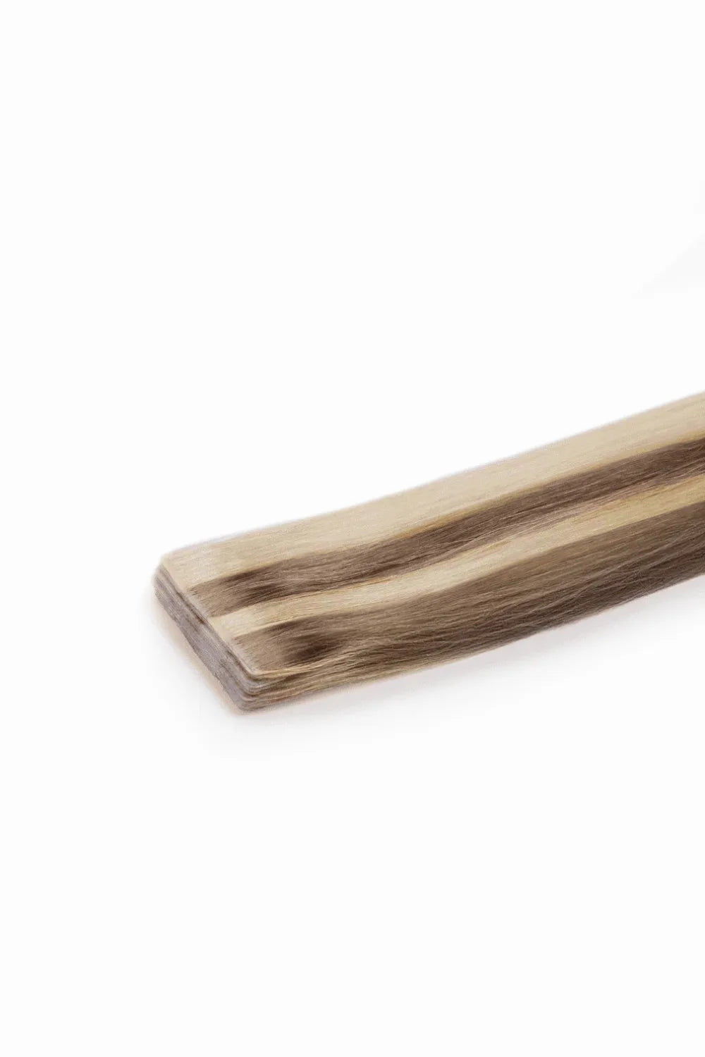 Iced Cappuccino Invisible Tape In Hair Extensions: Extension attachment method