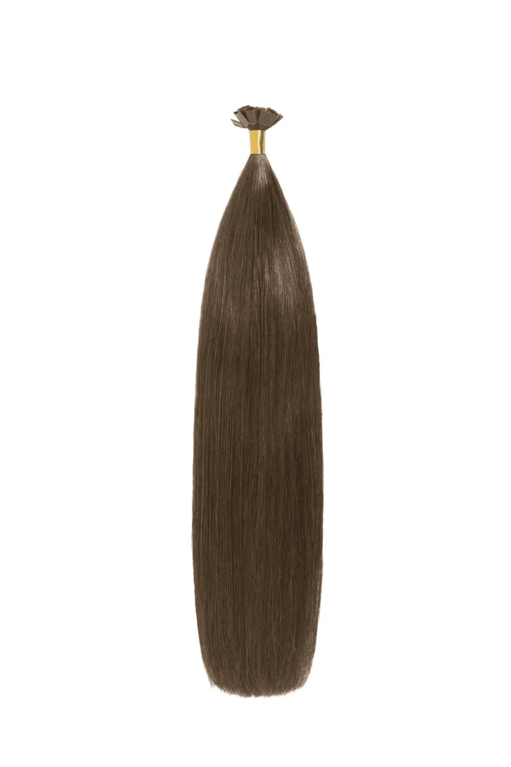 Medium Brown Flat Tip Hair Extensions: Full Extension