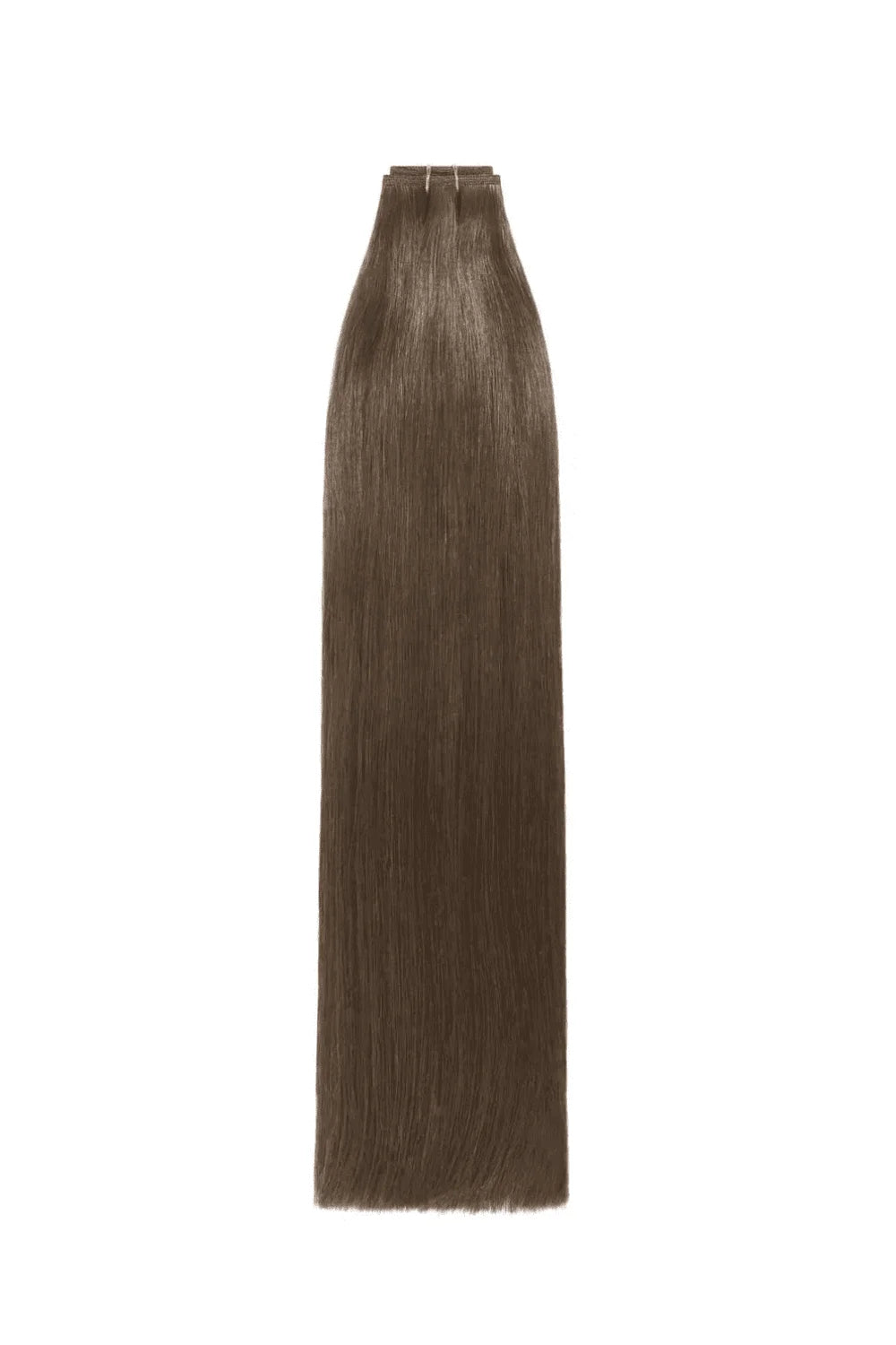 Medium Brown Flat Weft Hair Extensions: Full Extension