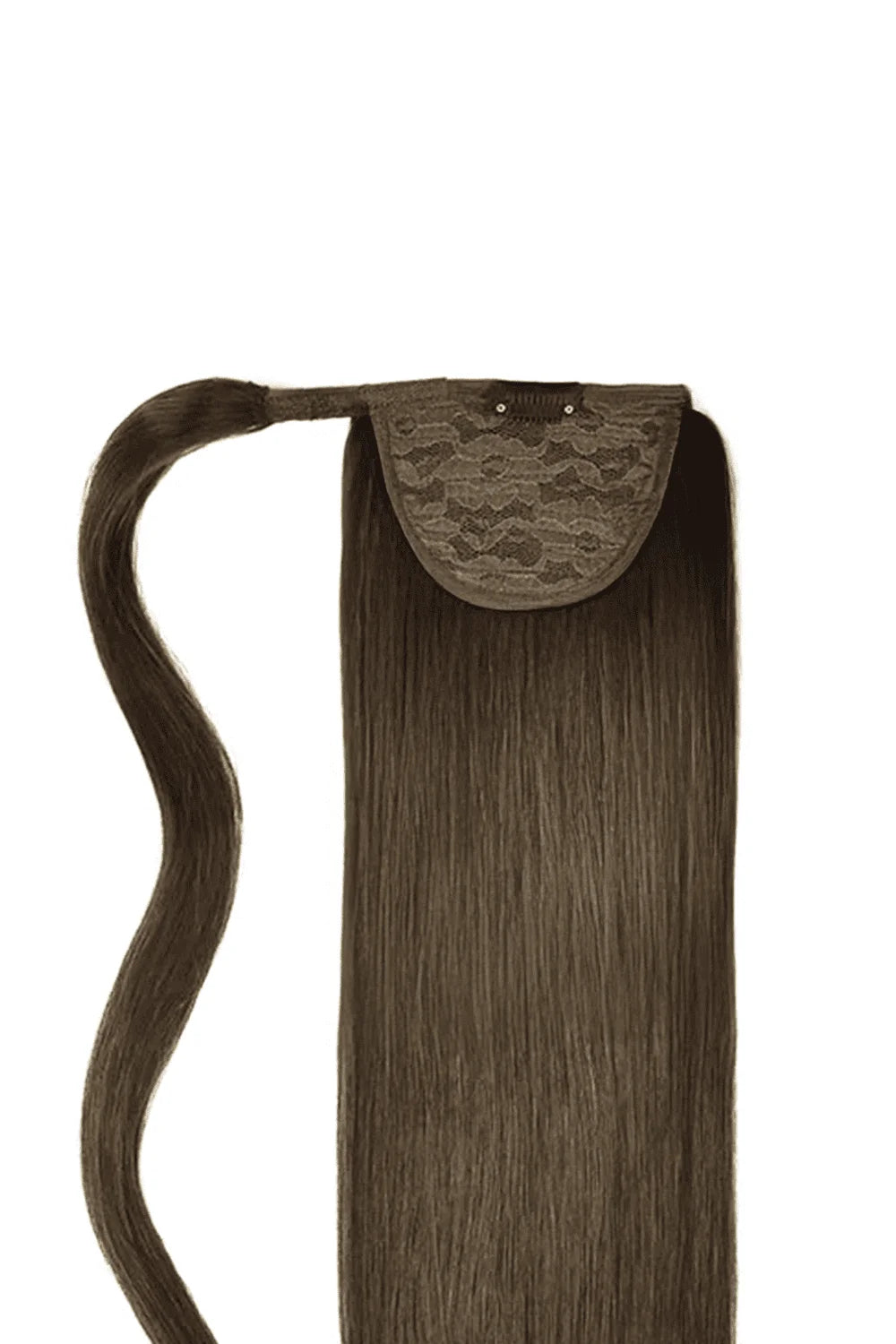 Medium Brown Ponytail Hair Extensions: Extension Attachment Method