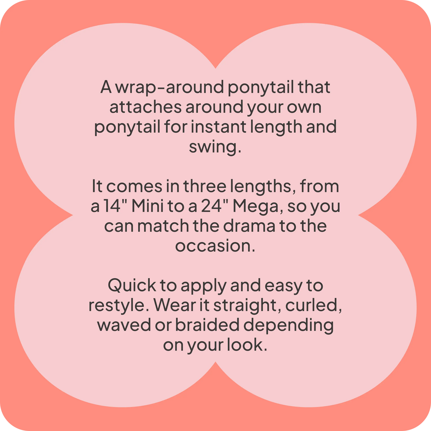 Wrap Ponytail infographic
