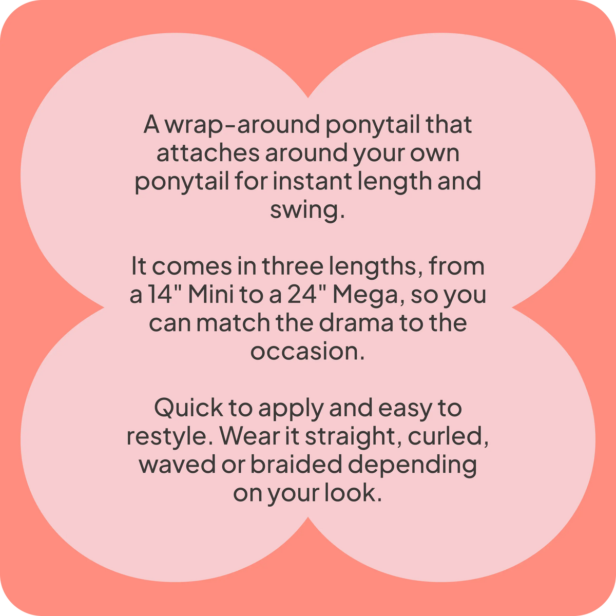 Wrap Ponytail infographic