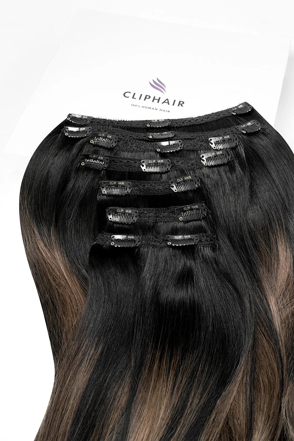 Ash Black Balayage Ultra Volume Sets Hair Extensions For Volume