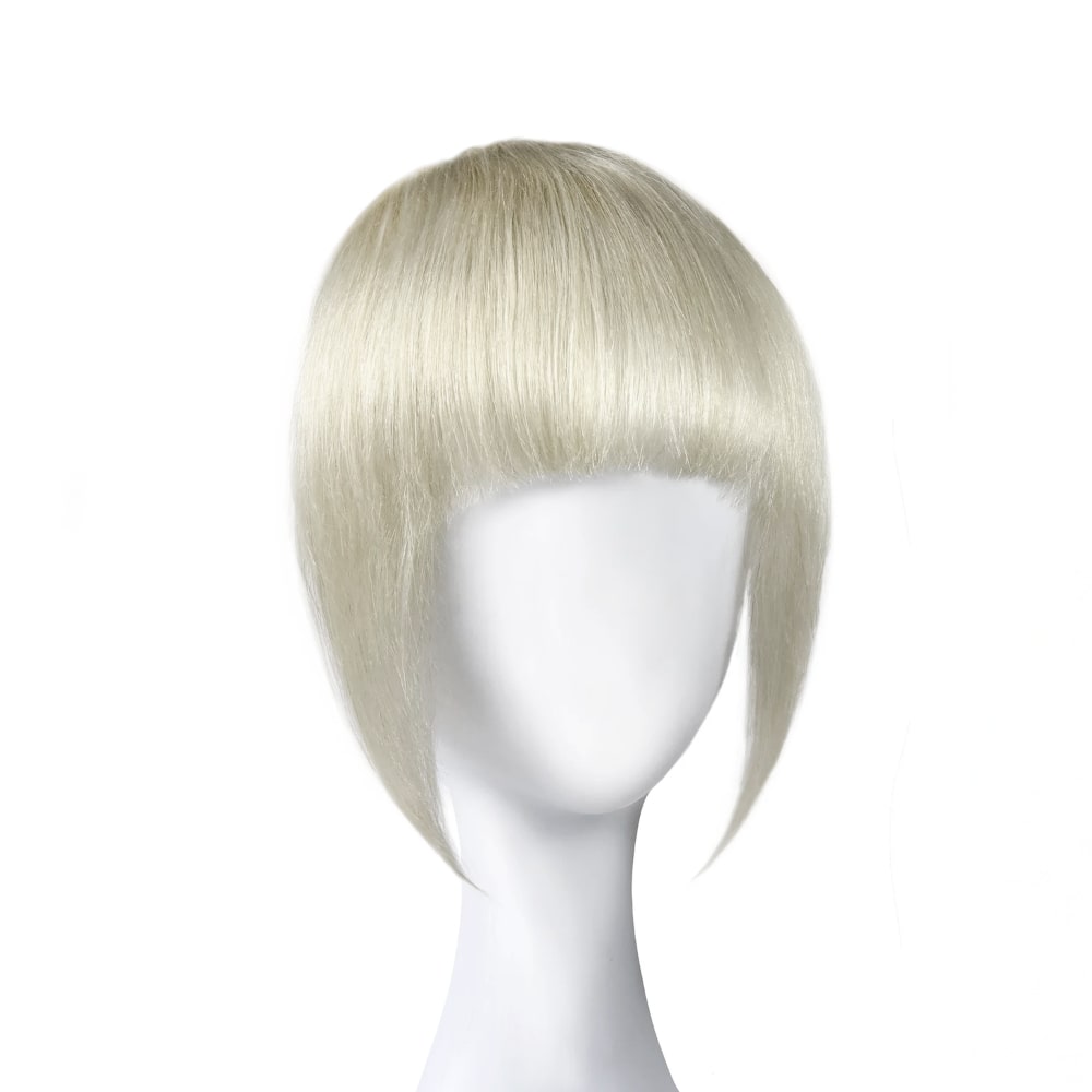 Ice Blonde Clip-In Fringe Human Hair Extension: Attachment method