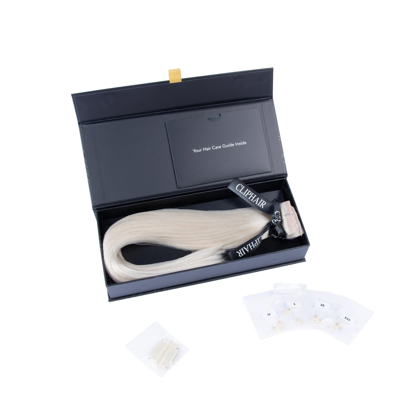 Ice Blonde Halo Hair Extensions Box Content