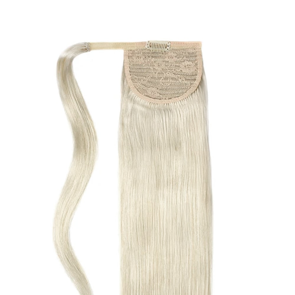 Ice Blonde Straight Up Wrap Around Ponytail Extension