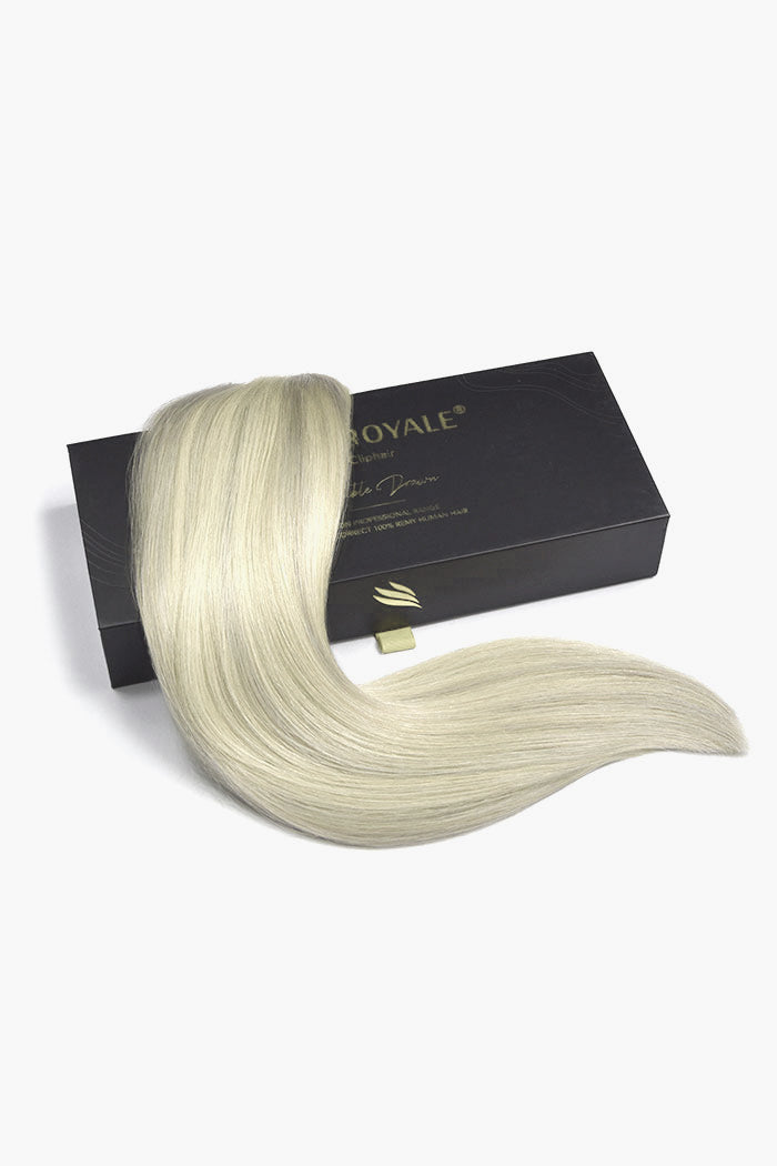 Επεκτάσεις ύφανσης Platinum BlondeMe Remy Royale με διπλό σχέδιο