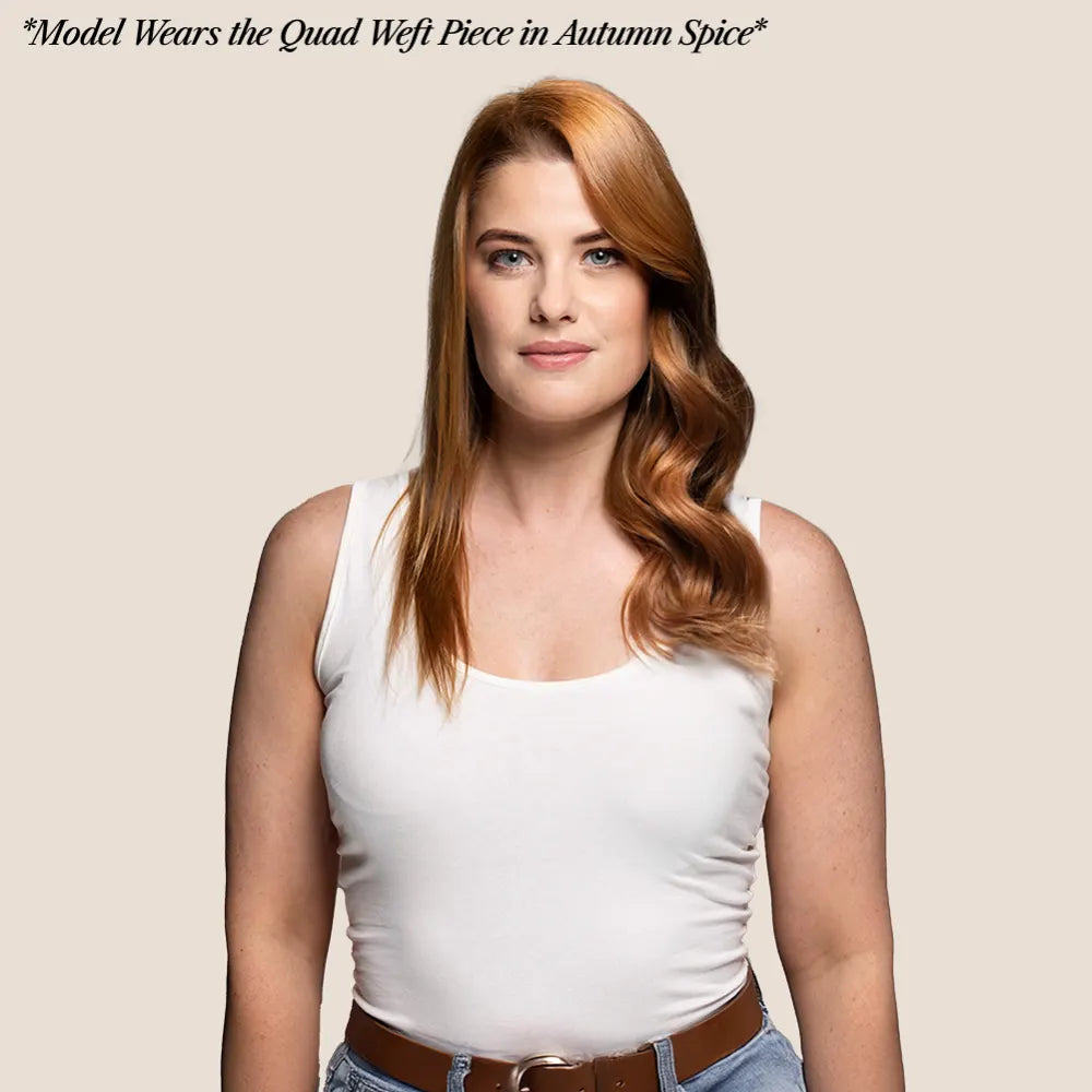 Quad Weft hair extension after application