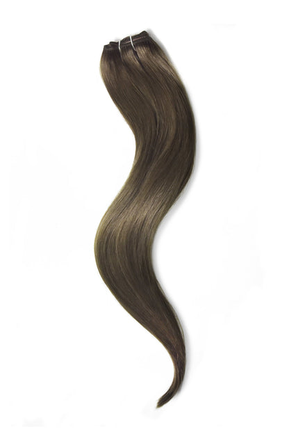 One Piece Top-up Remy Clip in Human Hair Extensions - Ash Brown (#9)