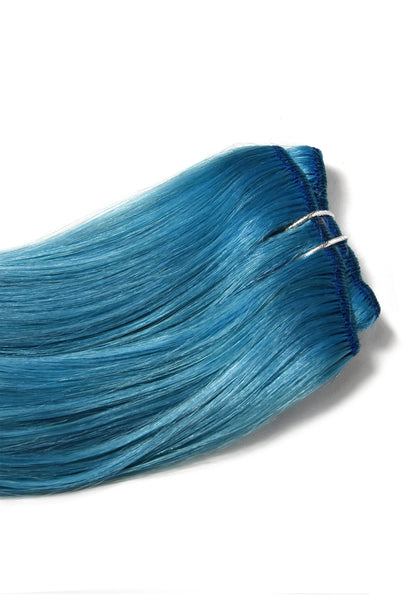 One Piece Top-up Remy Clip in Human Hair Extensions - Turquoise One Piece Clip In Hair Extensions cliphair 