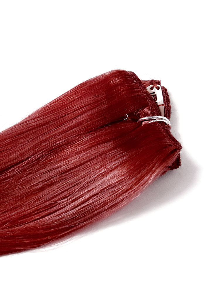Deep Red One Piece Clip In Hair Extensions (Top-Up)