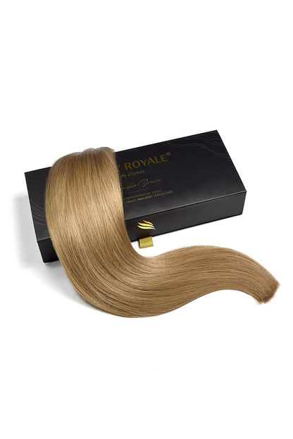 Light brown Weft weave hair extensions double drawn hair