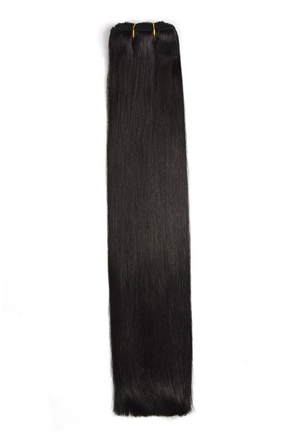 Weft weave hair extensions double drawn hair