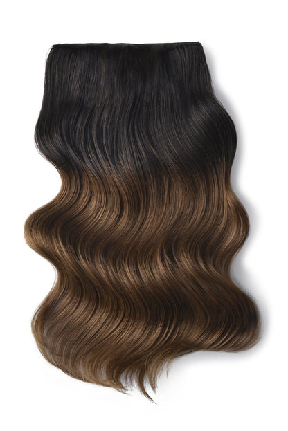 Double Wefted Full Head Remy Clip in Human Hair Extensions - Ombre (#T2/6)