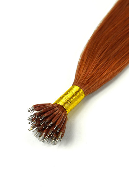 Flaming Ginger (#350) Nano Tip Hair Extensions