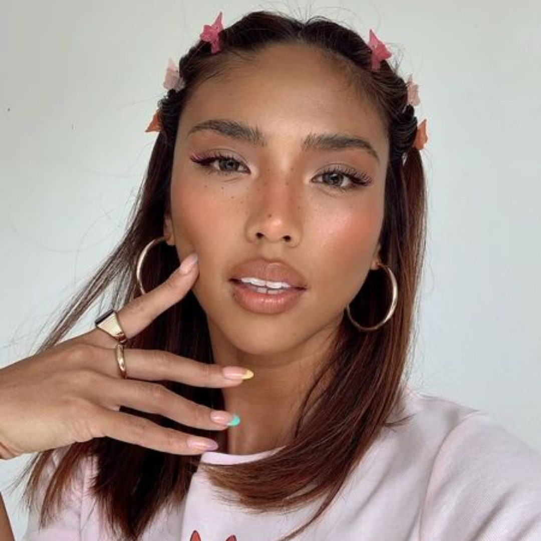 Image of butterfly clip hairstyle