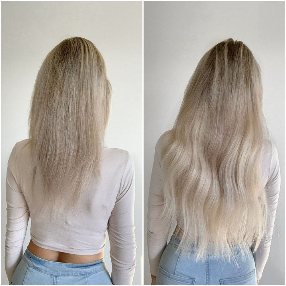 hair extensions before & after