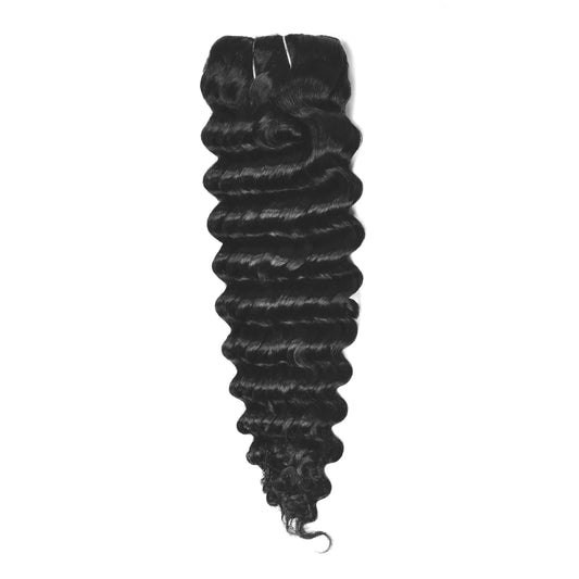 Jet Black (#1) Curly Clip In Hair Extensions
