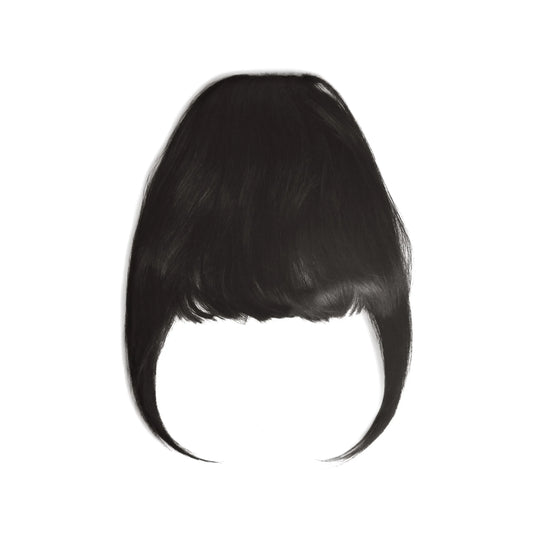 Jet Black Clip In Fringe (#1)