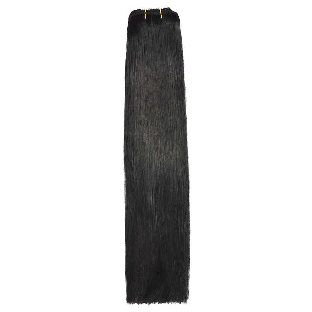 Jet Black (#1) Remy Royale Double Drawn Weave Extensions