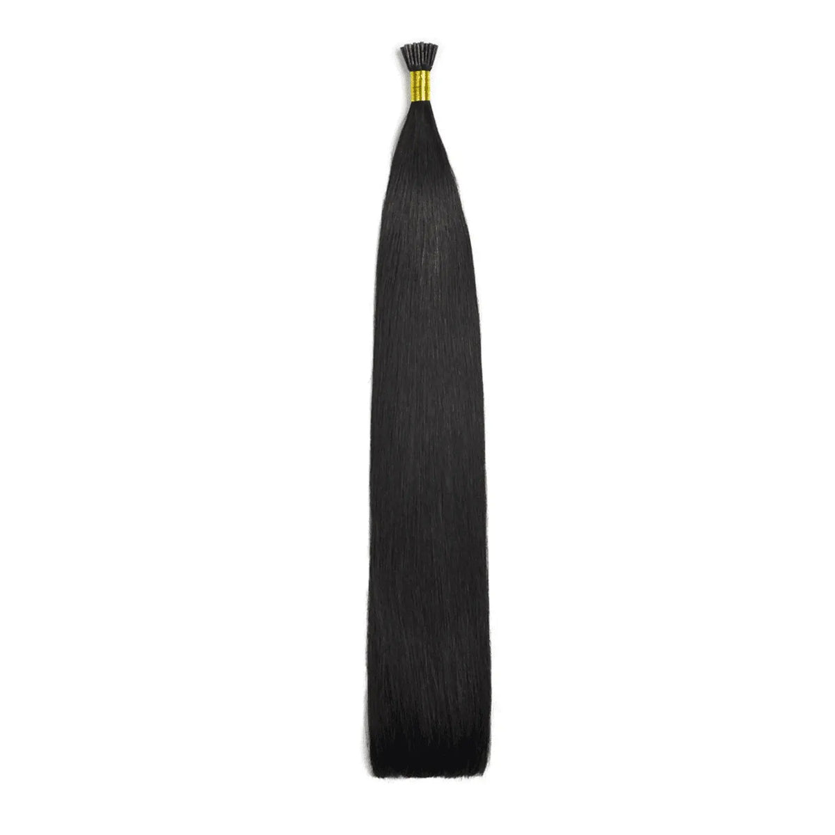 Jet Black (#1) Remy Royal I-Tips Hair Extensions