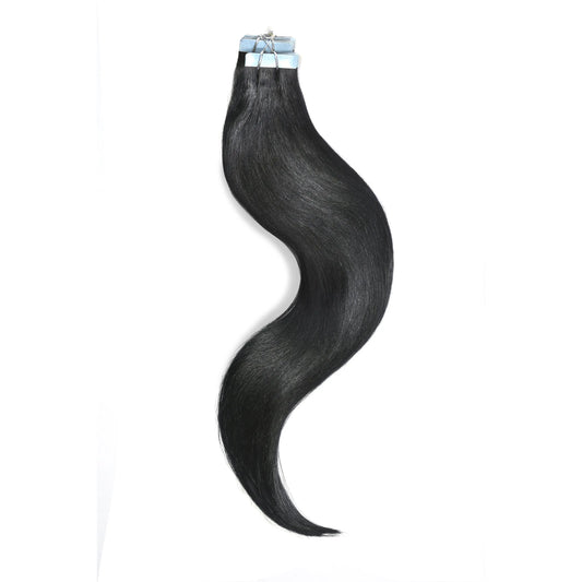 Jet Black (#1) Tape in Hair Extensions