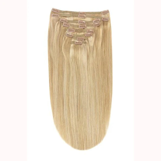 Full Head Remy Clip in Human Hair Extensions - Butterscotch Blonde (#10/16)
