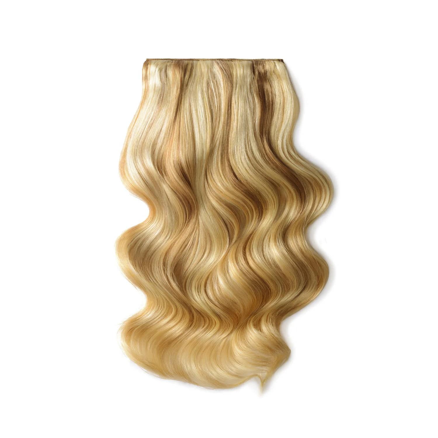 Double Wefted Full Head Remy Clip Human Hair Extensions Sandy Blonde