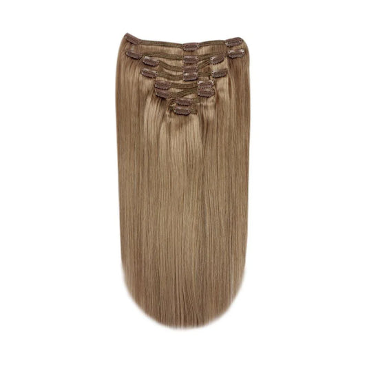 Full Head Remy Clip in Human Hair Extensions - Dark Blonde (#14)