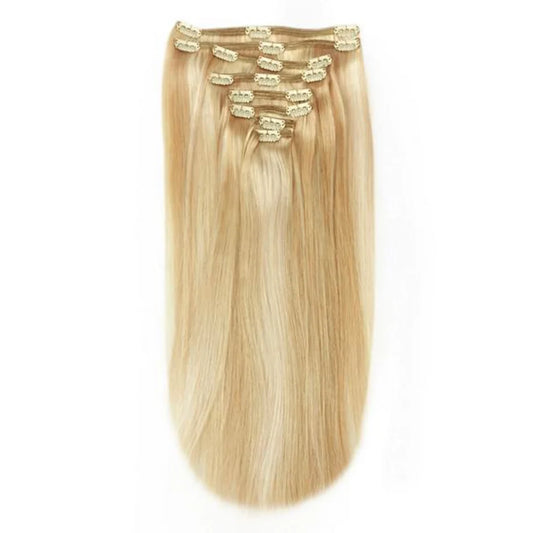 Barbie Blonde (#16/60) Full Head Remy Clip In Hair Extensions