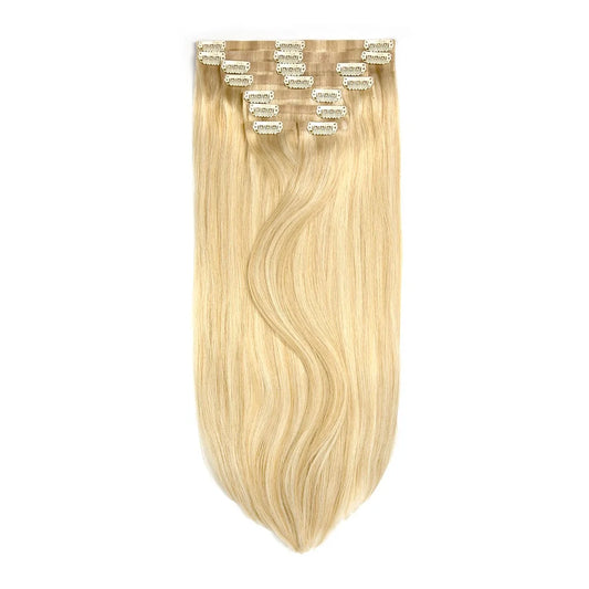 Barbie Blonde (#16/60) Double Drawn Seamless Clip In Hair Extensions