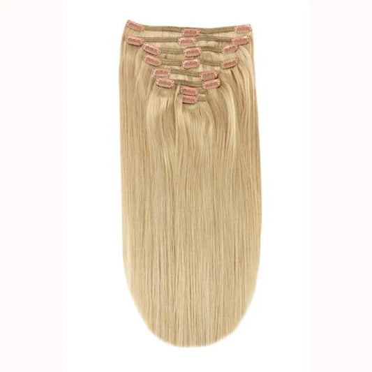 Full Head Remy Clip in Human Hair Extensions - Light Golden Blonde (#16)