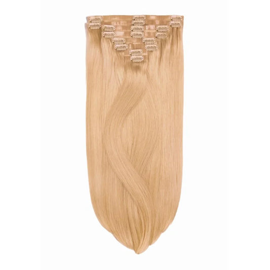 Light Golden Blonde (#16) Double Drawn Seamless Clip In Hair Extensions
