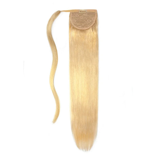 Light Golden Blonde (#16) Straight Up Wrap Around Ponytail Extension