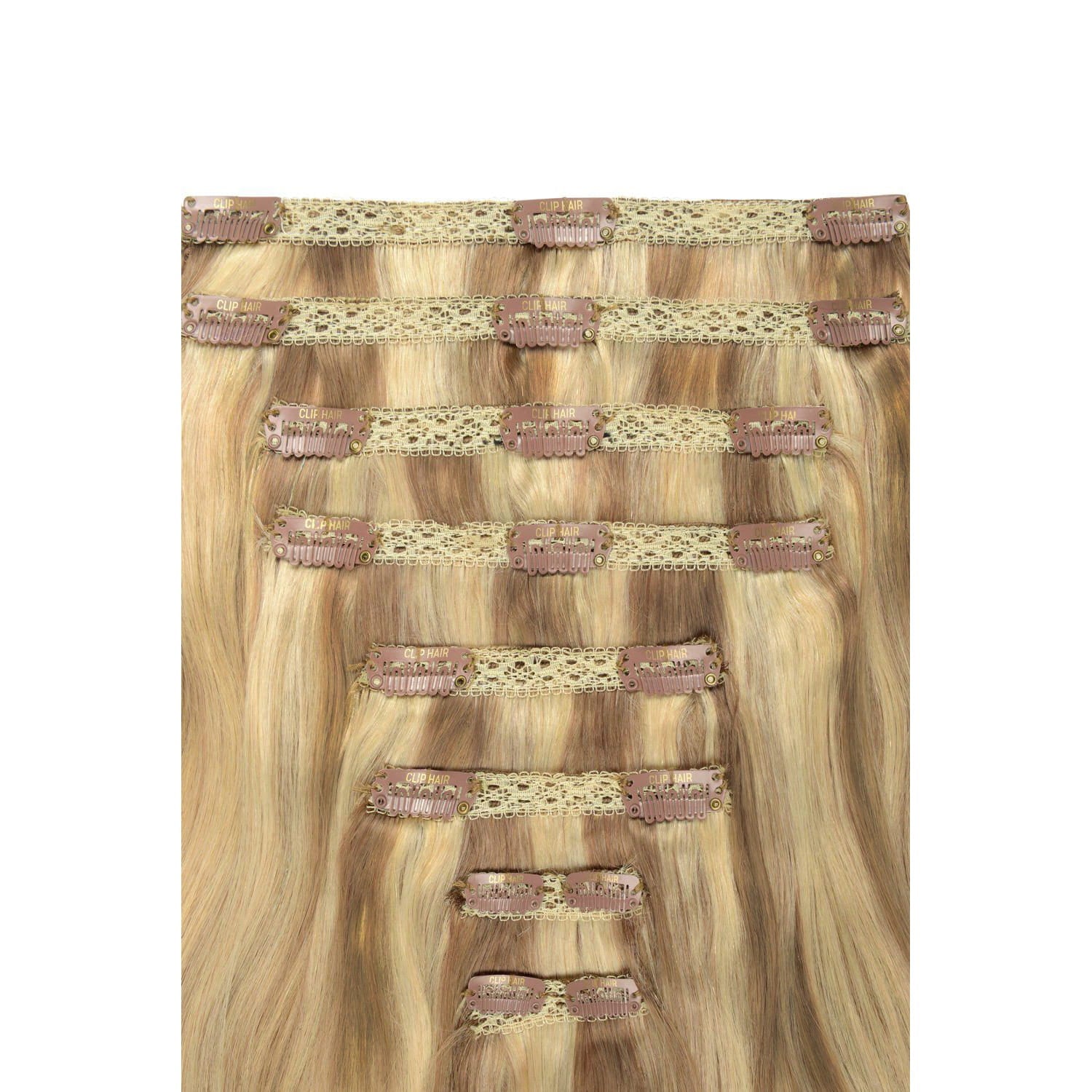 Biscuit Blondey (#18/613) Double Weft Full Head: extension attachment method