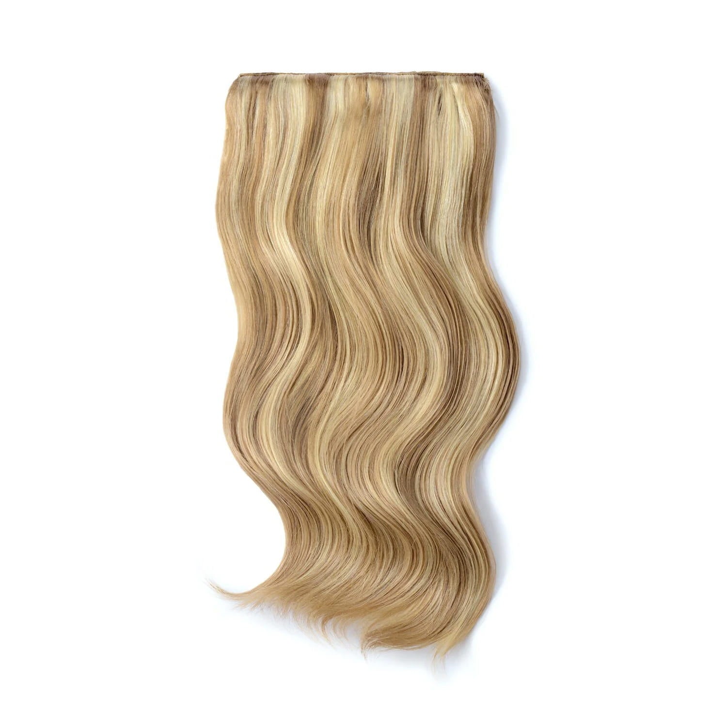 Double Wefted Full Head Remy Clip Human Hair Extensions Biscuit Blondey