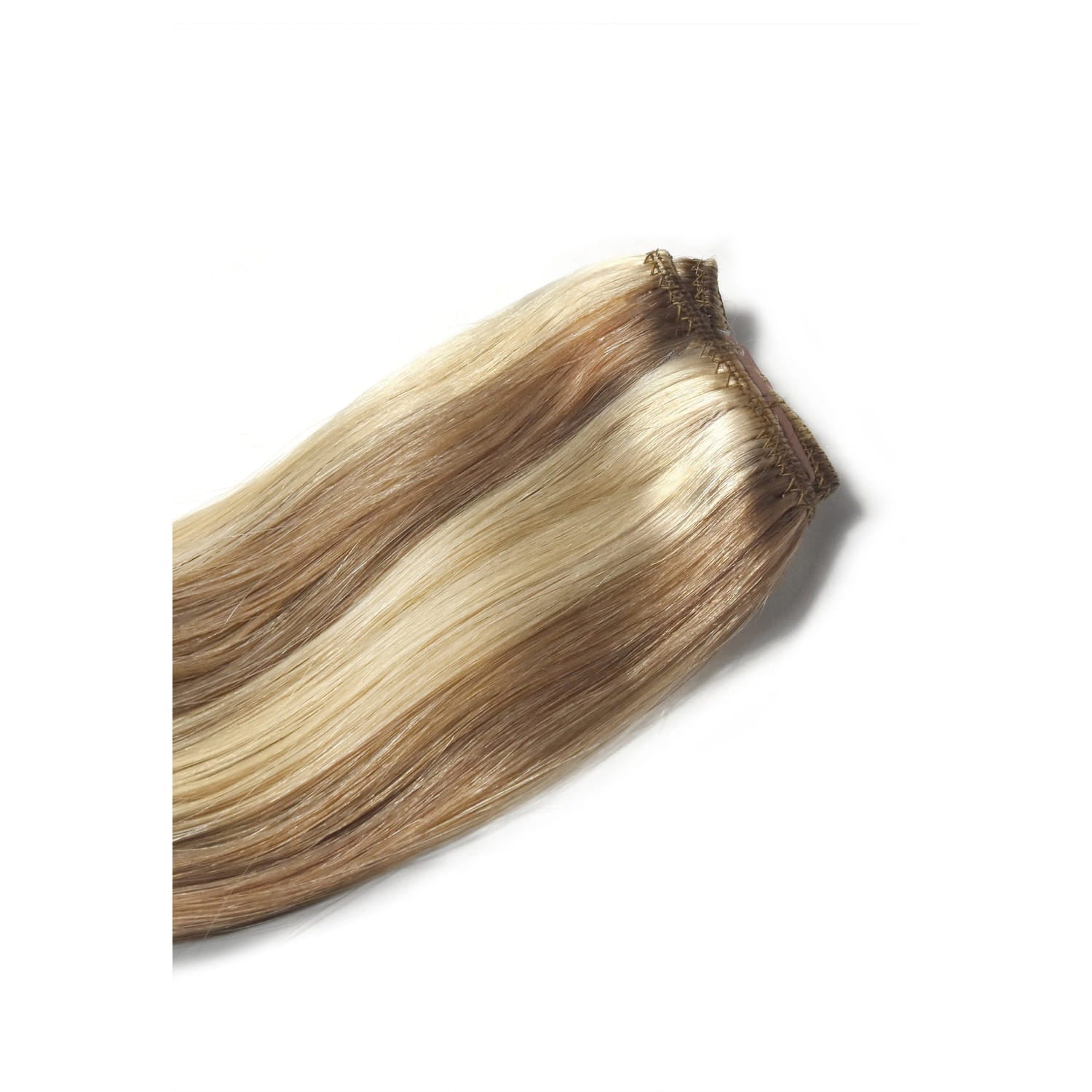 Biscuit Blondey (#18/613) One Piece Top-Up Hair Extensions: extension close up