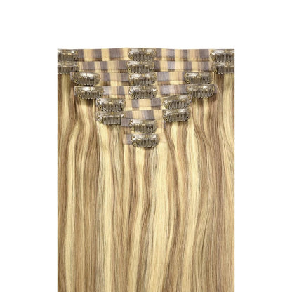Biscuit Blondey (#18/613) Seamless Hair Extensions: extension attachment method
