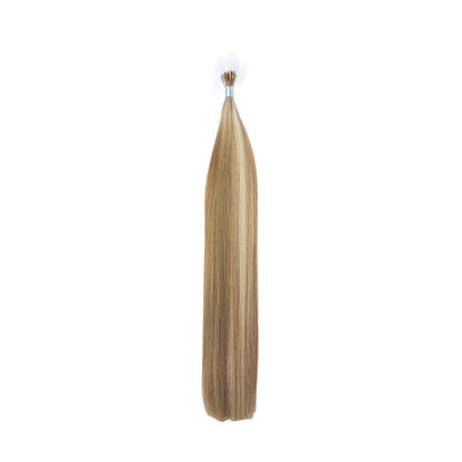 Biscuit Blondey (#18/613) Remy Royale Nano Bond Hair Extensions: full extension