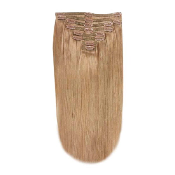 Full Head Remy Clip Human Hair Extensions Lightest
