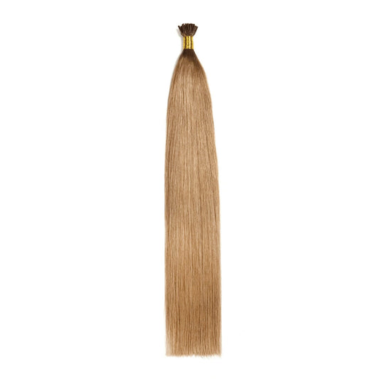 Lightest Brown (#18) Remy Royale I-Tip Hair Extensions: full hair extension