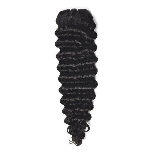 Natural/Off Black (#1B) Curly Clip In Hair Extensions