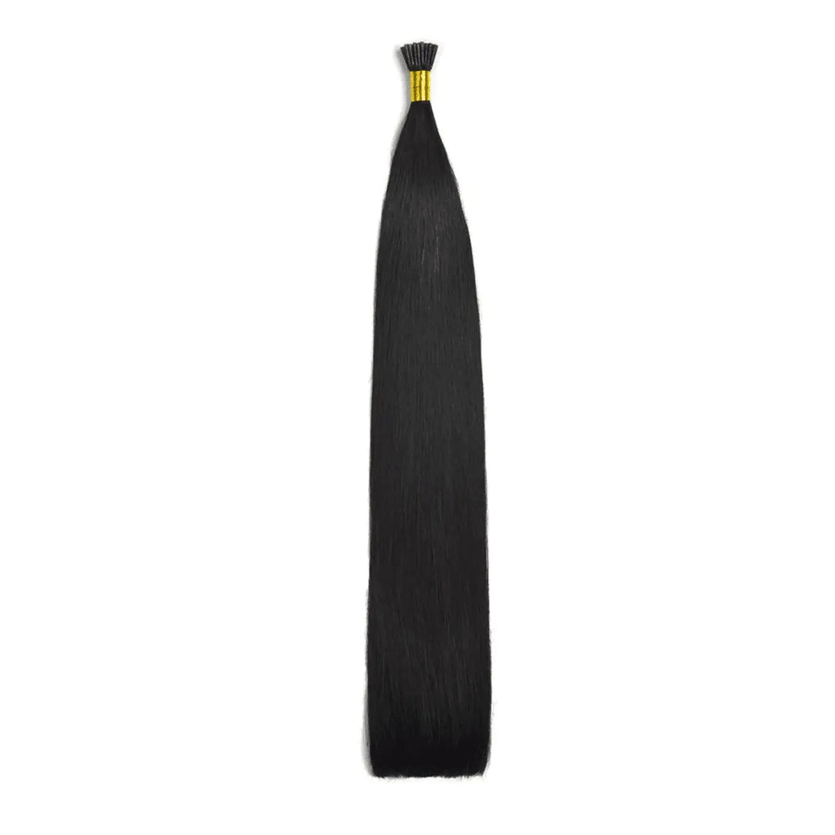 Off/Natural Black (#1B) Remy Royal I-Tips Hair Extensions